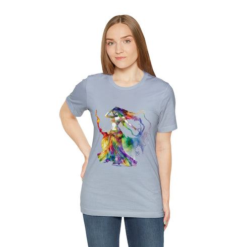 Rainbow Belly Dancer in Motion - Short Sleeve Tee